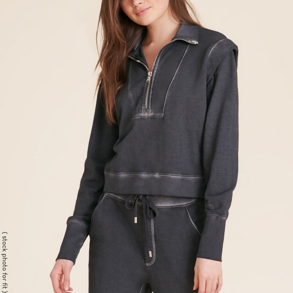 Veronica Beard Dylan Sweatshirt in Charcoal